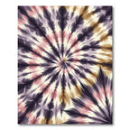 Pink and Golden Abstract Radiant Swirl Rug