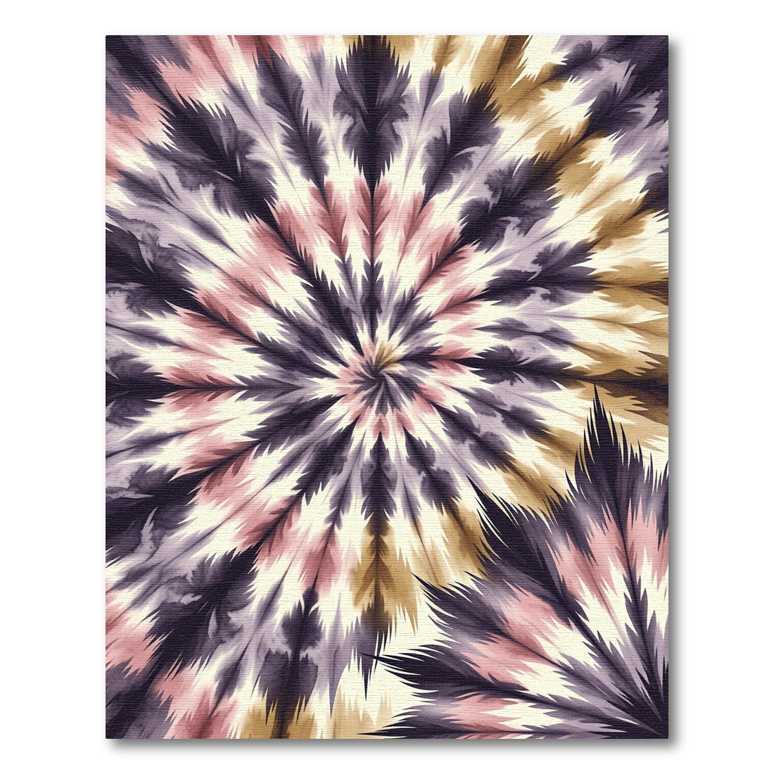 Pink and Golden Abstract Radiant Swirl Rug