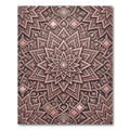 Rose Gold Geometric Star Medallion Rug