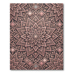 Rose Gold Geometric Star Medallion Rug