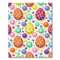 Colorful Polka Dot Easter Egg Field Rug