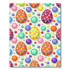Colorful Polka Dot Easter Egg Field Rug