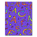 Vibrant Alphabet Music Notes Stars Rug