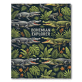 Lush Green Tropical Crocodile Jungle Adventure Rug