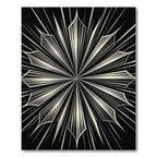Radiant Black And White Starburst Rug