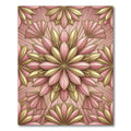 Art Deco Blush Pink Golden Lotus Rug