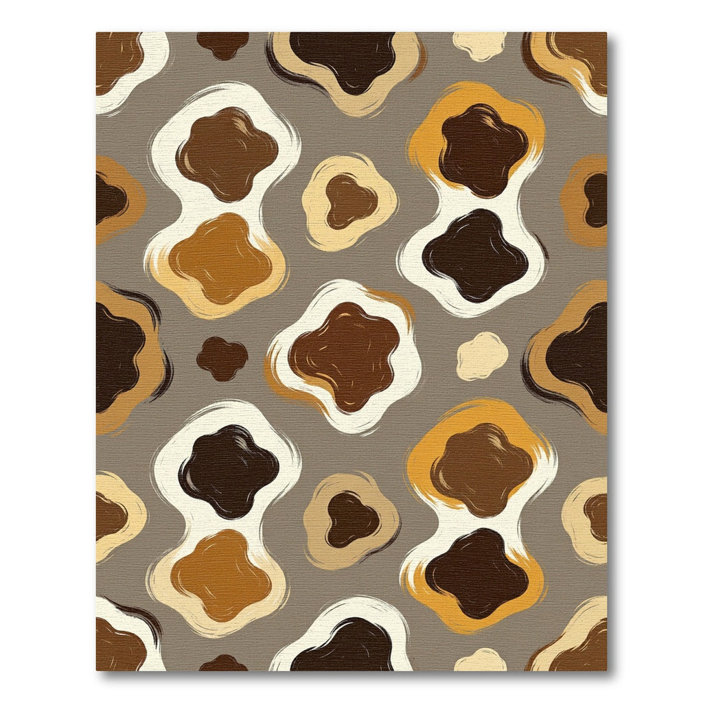 Earthy Abstract Blotches Organic Composition Rug