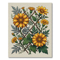 Golden Daisy Trellis Botanical Rug