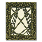 Nautical Rope Frame Bordered Rug