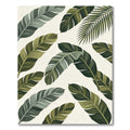 Lush Green Tropical Feather Arrangement Rug