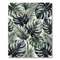 Deep Green Tropical Foliage Lush Rug