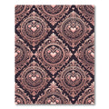 Rose Gold Heart Damask Medallion Rug