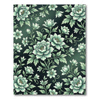 Jade Petal Vine Arrangement Rug
