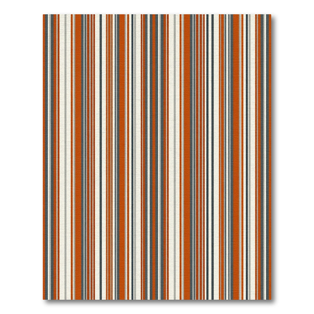 Rustic Earth Tones Vertical Stripe Rug
