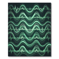 Emerald Green Soundwave Ripple Rug