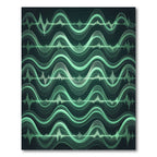 Emerald Green Soundwave Ripple Rug