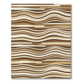 Earthy Tone Abstract Wavy Stripes Rug