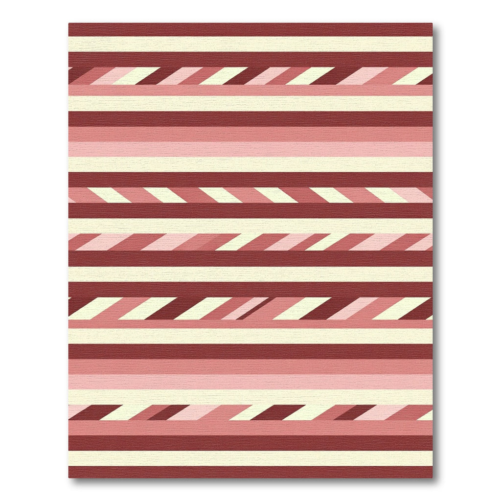 Crimson Blush Ombre Stripe Rug
