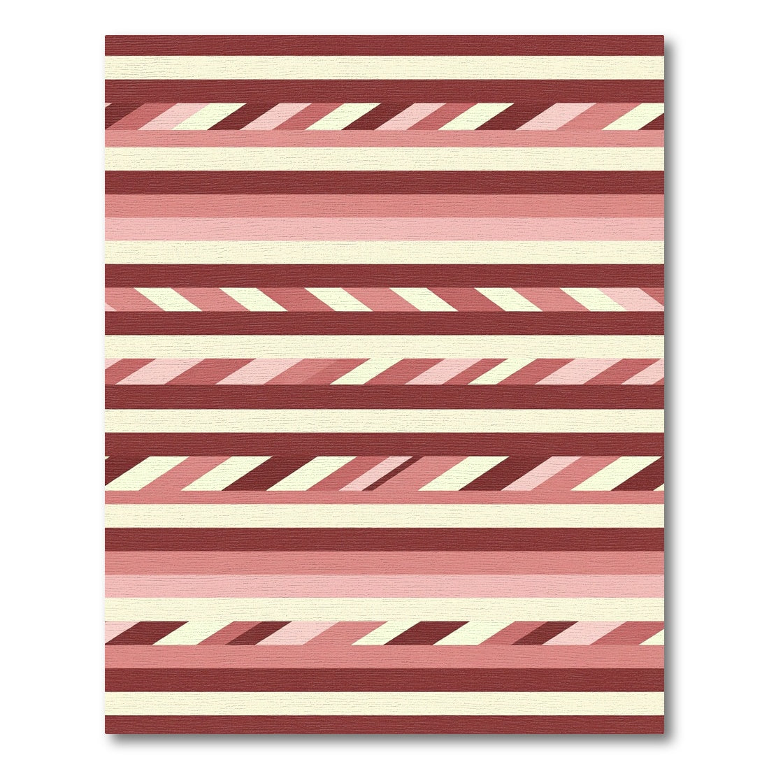 Crimson Blush Ombre Stripe Rug