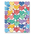 Playful Pastel Heart Constellation Grid Rug
