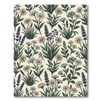 Whimsical Lavender Daisy Garden Rug