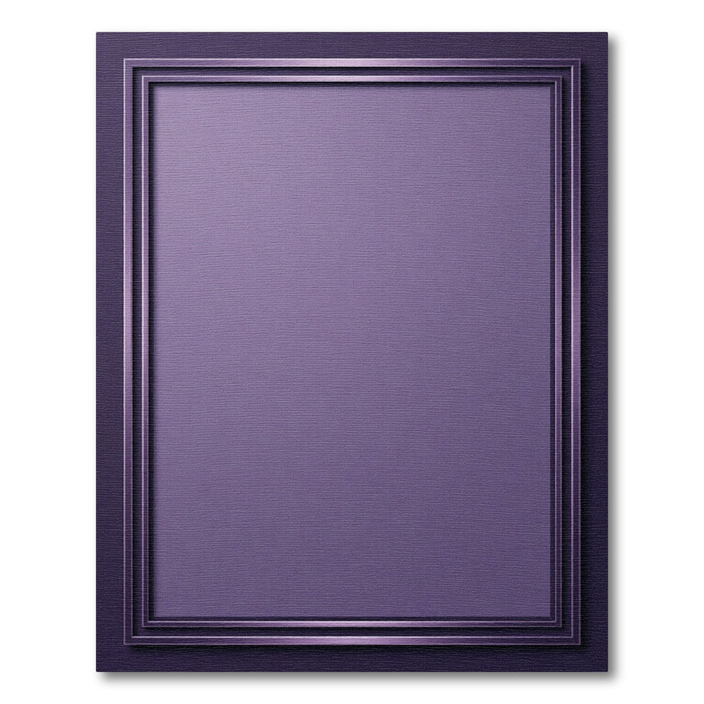 Amethyst Textured Layered Rectangle Frame Rug