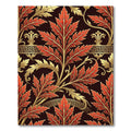 Golden Acanthus Leaves Crimson Scroll Rug