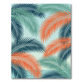 Vibrant Tropical Palm Leaf Botanical Rug