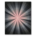 Soft Pink Grayscale Sunburst Rug