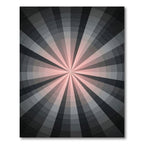 Soft Pink Grayscale Sunburst Rug