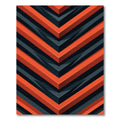 Bold Geometric Orange and Charcoal Chevrons Rug