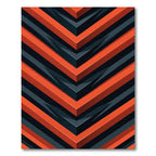 Bold Geometric Orange and Charcoal Chevrons Rug
