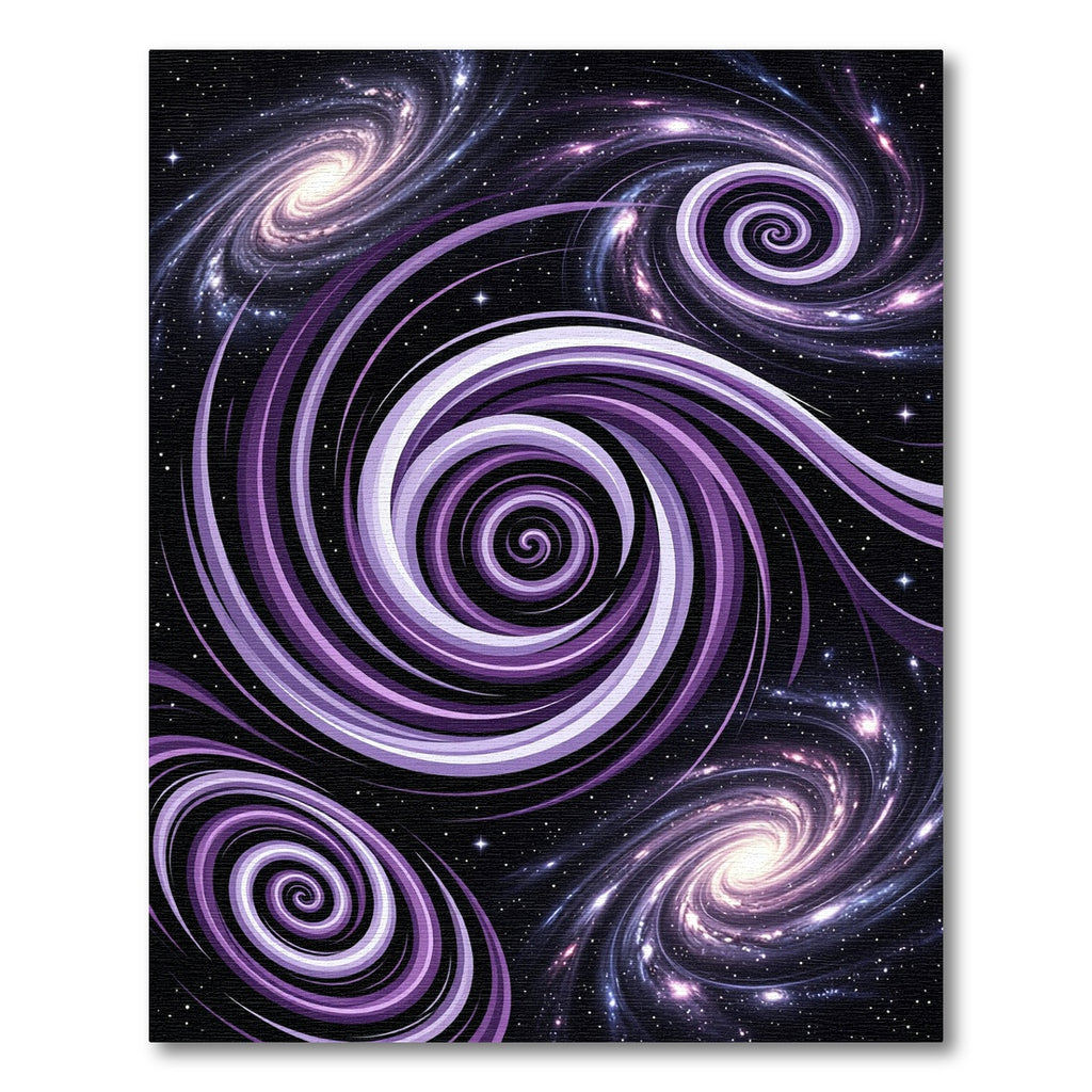 Cosmic Purple Swirl Interstellar Galaxy Rug