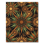 Earth Tone Sunburst Geometric Art Rug