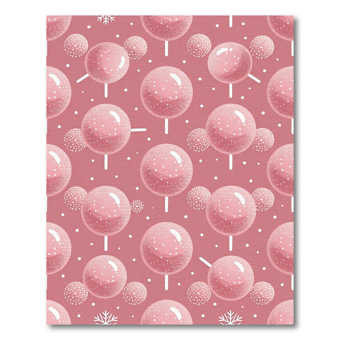 Pink Lollipop Snowfall Candy Rug