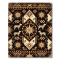 Tawny Earthly Tone Animal Medallion Rug