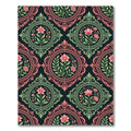 Elegant Pink Floral Medallion Damask Rug
