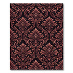 Refined Copper Damask Scroll Medallion Rug