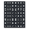 Black White Geometric Window Frame Rug