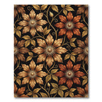 Victorian Amber Floral Vine Rug