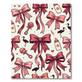 Whimsical Blush Pink Bow Stork Rug