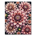 Elegant Mauve Dahlia Blossom Composition Rug