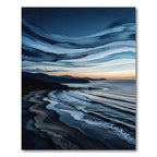 Ethereal Coastal Sunset Wave Shoreline Rug