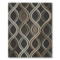 Modern Interwoven Neutral Wavy Ribbon Rug
