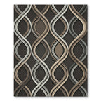 Modern Interwoven Neutral Wavy Ribbon Rug