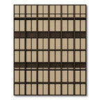 Modern Industrial Brown Grid Window Overlay Rug