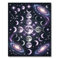 Cosmic Phases Galaxy And Moon Arrangement Rug