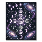 Cosmic Phases Galaxy And Moon Arrangement Rug