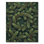 Lush Forest Green Pine Needle Wreath Rug
