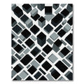 Monochrome Geometric Cubist Block Perspective Rug
